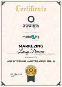 Most Outstanding Marketing Agency 2018