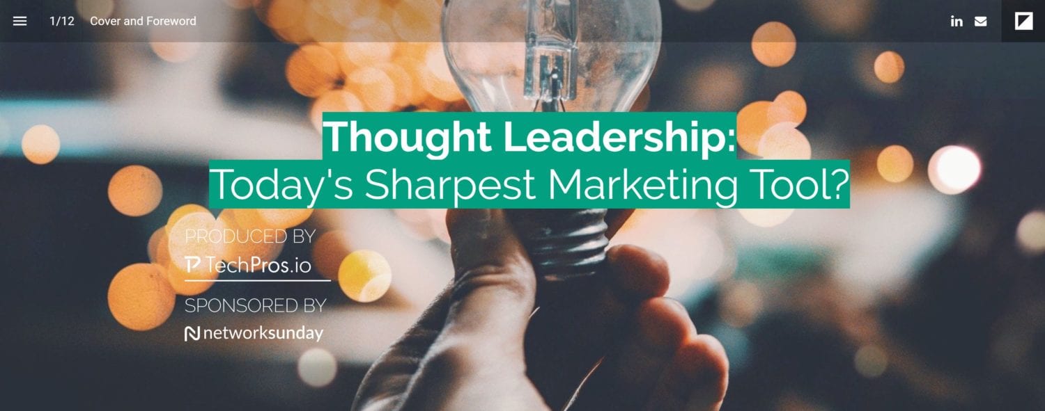 B2B thought leadership as a marketing tool